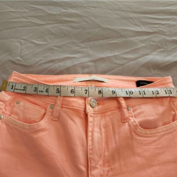 Ella Moss mid rise skinny ankle apricot/peach rolled hem jeans‎ size 26 - Picture 6 of 11